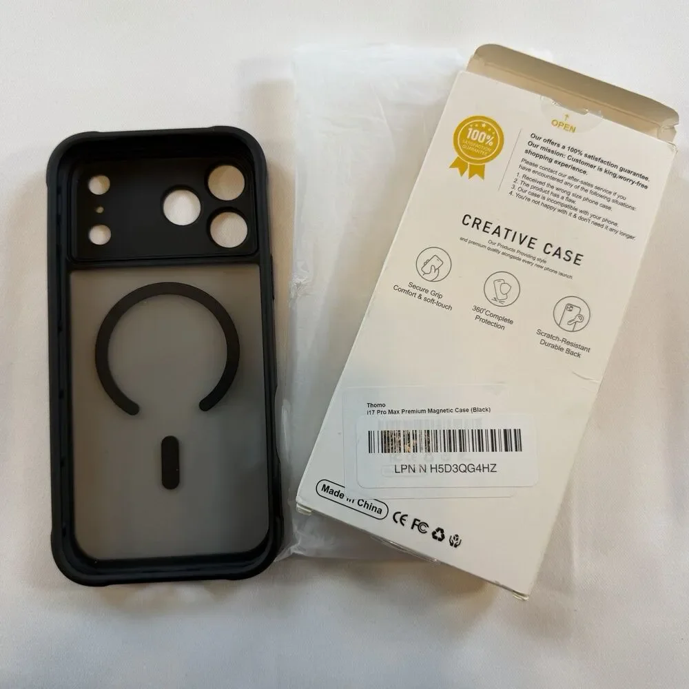 For iPhone 17 17 Pro Max 17 air Magnetic  Case Shockproof Heavy Duty Cover BLACK